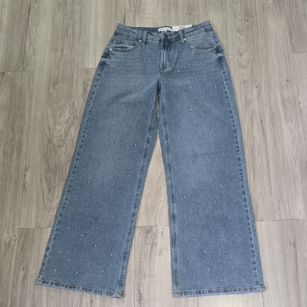Elegant Blue Wide Leg Jeans